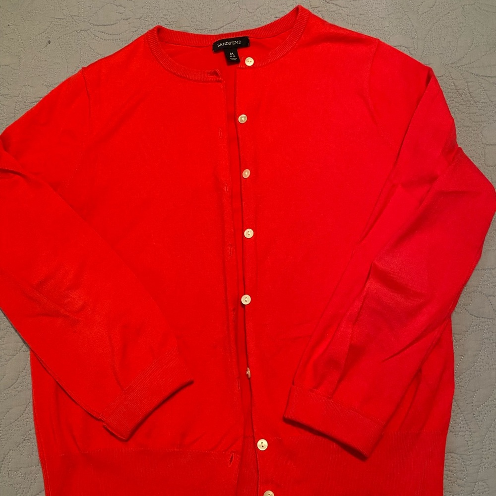 Lands End Cotton Cardigan